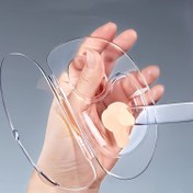 Resim 2'li Set Katlanabilir Akrilik Sıvı Fondöten Paleti, Kapaklar & Spatula ile - Taşınabilir, Koku İçermeyen Makyaj Karıştırma Tepsisi Kusursuz Uygulama için 