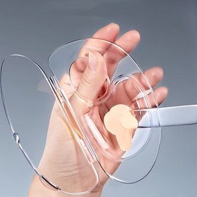 Resim 2'li Set Katlanabilir Akrilik Sıvı Fondöten Paleti, Kapaklar & Spatula ile - Taşınabilir, Koku İçermeyen Makyaj Karıştırma Tepsisi Kusursuz Uygulama için 