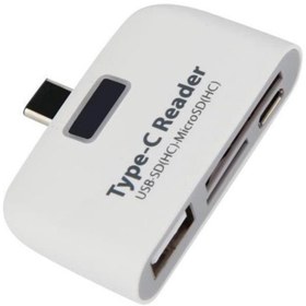 Resim Temiz Pazar Type C Usb 3.1 Kart Okuyucu Micro Usb Sd Card Reader Çevirici 