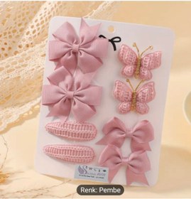 Resim swan butik Kız Bebek Çocuk Bandana Seti 3 Lü Pudra Pembe Ponpon Fiyonk Ve Tavşan Kulak Bandana 