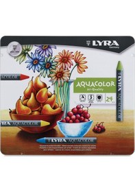 Resim Lyra Aquacolor Aquarell Sulandırılabilen Pastel Boya 24 Renk 