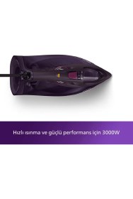 Resim Koyu Mor Buharlı Ütü Azur DST7061/30, Pratik ve Güçlü Temizlik Özelliğiyle 
