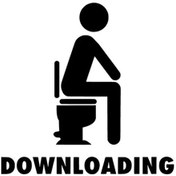 Resim Downloading Klozet - Araç, Oto, Laptop, Duvar Uyumlu Sticker 60 60 Cm 
