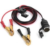 Resim Novahub 12v 24v Araba Timsah Klips Akü Konnektörü 2ft Uzatma Şarj Kablosu - Güvenli Akü Bağlantısı 