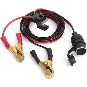 Resim Novahub 12v 24v Araba Timsah Klips Akü Konnektörü 2ft Uzatma Şarj Kablosu - Güvenli Akü Bağlantısı 