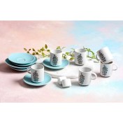 Resim Wisteria Turkuaz 6 Kişilik Kahve Takımı 90CC 