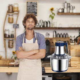 Resim Et Kıyma Makinesi, Mutfak Robotu, Buz Kırıcı, 5L Paslanmaz Çelik Kase – Köfte, Soslar ve Smoothie için Elektrikli Ev & Restoran Kullanımı İçin İdeal 