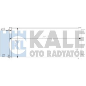 Resim KALE 392000 Klima Radyator (Honda: Jazz 1.2-1.3 02-08) 750×318×16 Buyuk Tip 80110SAA013 (WH678862) 