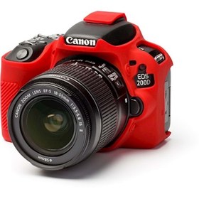 Resim EasyCover Canon 200d / 250d Silikon Kılıf (kırmızı) 
