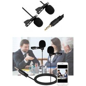 Resim Thentech Çiftli 3.5mm Jak Girişli Yaka Mikrofonu Telefon Kamera Bilgisayar Uyumlu Oyuncu Yayıncı Mikrofonu 