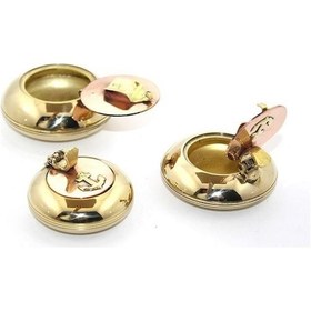 Resim 3'lü Pirinç Küllük Seti 