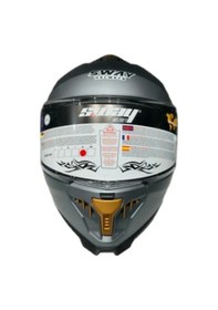 Resim Sway Kask Sway SW-865 Mat Gri Güneş Gözlüklü 