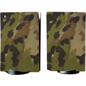 Resim Kt Grup Askeri Kamuflaj Playstation 5 Standart Kasa Dijital Versiyon Full Sticker Kaplama Seti 