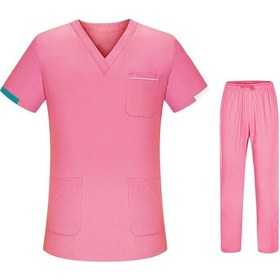 Resim Suntek Üniforma Fırçalama Seti Hemşire Üstü Ve L-pembe 