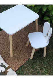 Resim SEAPOL Çocuk Masası Ve Sandalye Takımı Tavşan 1 Model 