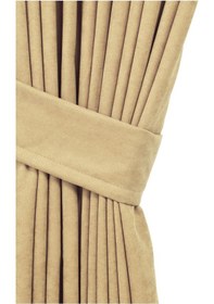 Resim Cheap's Home Petek Dokulu Kadife Dokuma Sık 1 X 3 Pileli Fon Perde Vizon 