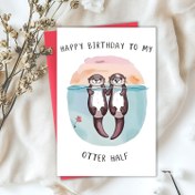 Resim Ona/Ona Eğlenceli Doğum Günü Kartı - Küçük Otter Çifti Havuzda ile "Doğum Günüme Otter Yarım" Mesajı - Erkek Arkadaş, Kız Arkadaş, Karı, Koca, Fiancé için Doğum Günü Hediyesi - Yıldönümü veya Sevgililer Günü Hediyesi - Piller Gerektirmez - Kağıt Kart, Doğum Günü Kartı, Yıldönümü Hatırası, Eğlenceli Tasarım, Karikatür İllüstrasyon, Kaliteli Kağıt Malzeme, Eğlenceli Selam, Dayanıklı Karton, Çift Hatırası, Hayvan Teması, Sağlam Malzeme, Çift Hediyesi 