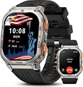 Resim Amaztim M3 60 Gün Pil Ömrü Paslanmaz Çelik Gövde Akıllı Saat Gümüş 