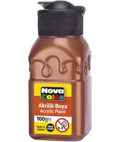 Resim Nova Color Akrilik Boya Şişe 100Gr Bakır Nc-2037 