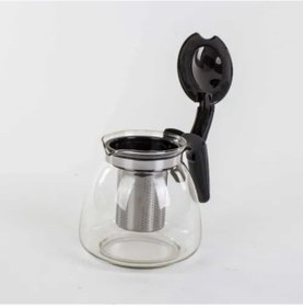 Resim Büro Ev Ofis Çay Keyfi İçin Cam Süzgeçli Demlik Gri 