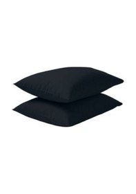 Resim 2 Adet Siyah Yastık Kılıfı 50x70 %100 Pamuk 
