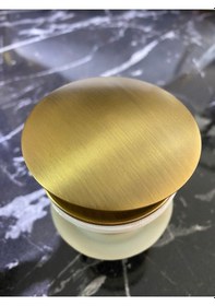 Resim İsaoğlu Yapı Mat Gold Lavabo Gideri Antik Gold Lavabo Süzgeci Pirinç Malzeme Gold Altın 