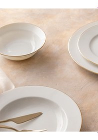 Resim Madame Coco Galena 6 Kişilik 24 Parça Yemek Takımı - Beyaz/gold Çok Renkli 