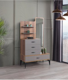 Resim Erezogulları Mobilya Defne Boy Aynalı 4 Çekmeceli Şifonyer 90*45*165cm 