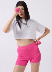 Resim Bisikletçi Fuşya Şort - 38 