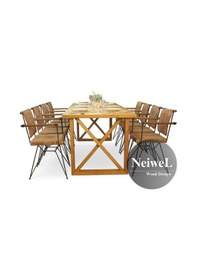 Resim Neiwel Move Doğal Ahşap Mutfak Ve Yemek Masası-80-100 Açık Ceviz 