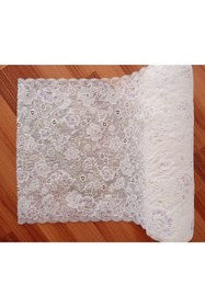 Resim Blue Home Meiwa Japon Pvc Dantel Raf-runer -dolap-çekmeçe- Örtüsü Kaymaz Sararmaz /eni:40 Cmx 5 Mt Beyaz 