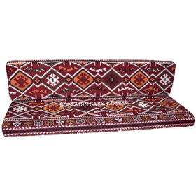 Resim Bolvadin Şark Köşesi Mtk407-402 Şark Köşesi Bordo Halı Des. Ikili Minder Tk. 140lık 
