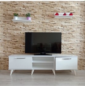 Resim Mobilyasepeti Mobilya Sepeti ( Ms 20 ) Tv Ünitesi Dolabı,Raflı,Beyaz 