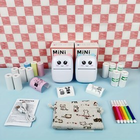 Resim Mini Kablosuz Kızılötesi Termal Yazıcı - Taşınabilir, Mürekkebe Gerek Yok, 1 Rulo Dahil veya 13 Rulo Mevcut - iOS ve Android ile Uyumlu, Ofis, Düzenleyici, Faturalar ve Eğlenceli Aktiviteler İçin İdeal, Ofis Yazıcısı | Sevimli Tasarım Yazıcısı | Taşınabilir Yazıcı 