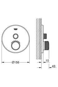 Resim Grohe Grohtherm Smartcontrol Termostatik Ankastre Duş Bataryası - 29119da0 