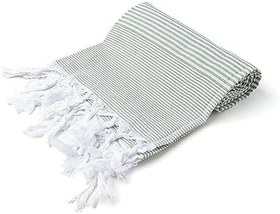 Resim Soley | Stripe |%100 Doğal Pamuklu Peştemal Yeşil 