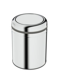 Resim Aquabagno Aqua Bagno Basic Çöp Kovası - Sallanır Kapaklı 5 L, Parlak Krom Paslanmaz-35.99.57.04.01 Krom 