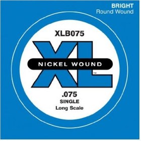 Resim D'Addario XLB075 XL Nickel Bas Gitar Tek Tel (75) 
