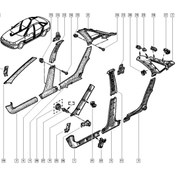 Resim Renault Sağ Orta Direk Kaplaması Laguna 
