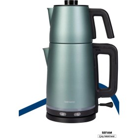 Resim Allians 2200W Çelik Çay Makinesi ve Su Isıtıcı, 25 Bardak Kapasite 