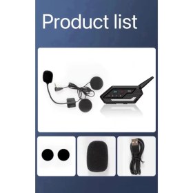 Resim BT62 Motosiklet Kask Kulaklığı Bluetooth Intercom 2 Intercom Bağlantılı - Lisinya 