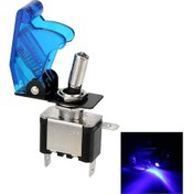 Resim Mavi Geçiş Anahtarı 1 Adet 12v 20a Koruyucu Kapaklı İç Parçalar Kapak Led Işık Led Anahtarı Evrensel Kontrol Açık/kapalı Spst Geçiş Rocker Anahtarı 
