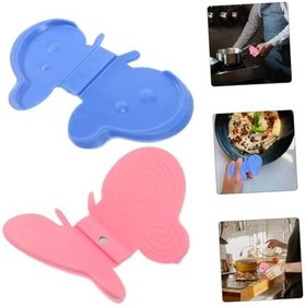 Resim TOPBATHY Fırın Eldiveni 1 Çift mutfak yalıtım klipsi mini fırın silikon tutacaklar ayna eldiven buzdolabı haşlanma önleyici klips manyetik anti-haşlanma klipsi tencere rafı kırmızı Kaymaz 