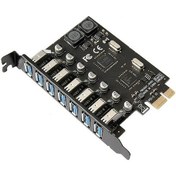 Resim PrimeX PX-4899 7 Port USB Hub, PCI Expres USB3.0 Kart 7 Port Çokl 