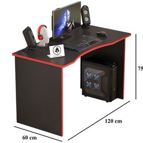 Resim Oyuncu Masası Gamer Model Çalışma Masası Siyah-kırmızı Model Çok Renkli 