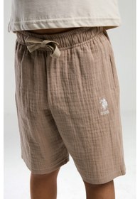 Resim U.s. Polo Assn. Erkek Çocuk Krem Bermuda Takım Us2039 Krem 