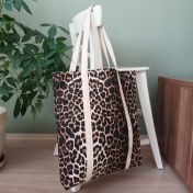 Resim Leopar Desen Çanta Iç Cep Çanta Ile Birlikte 