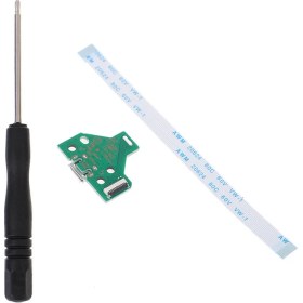 Resim JDS JDM 010 011 020 Soket 12 Pin Flex Kablo Tornavida PS4 Kol Tamir Seti Şarj Soketi PS4 Tamir 