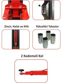 Resim G GAPTOOLS 4 Ton Iki Sütunlu Yarı Otomatik Hidrolik Lift GPL101XI 