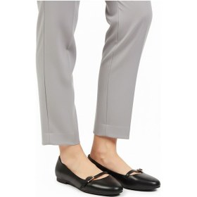 Resim Siyah Cilt Hafif Esnek Kadın Babet 312456 Z Siyah Cilt 